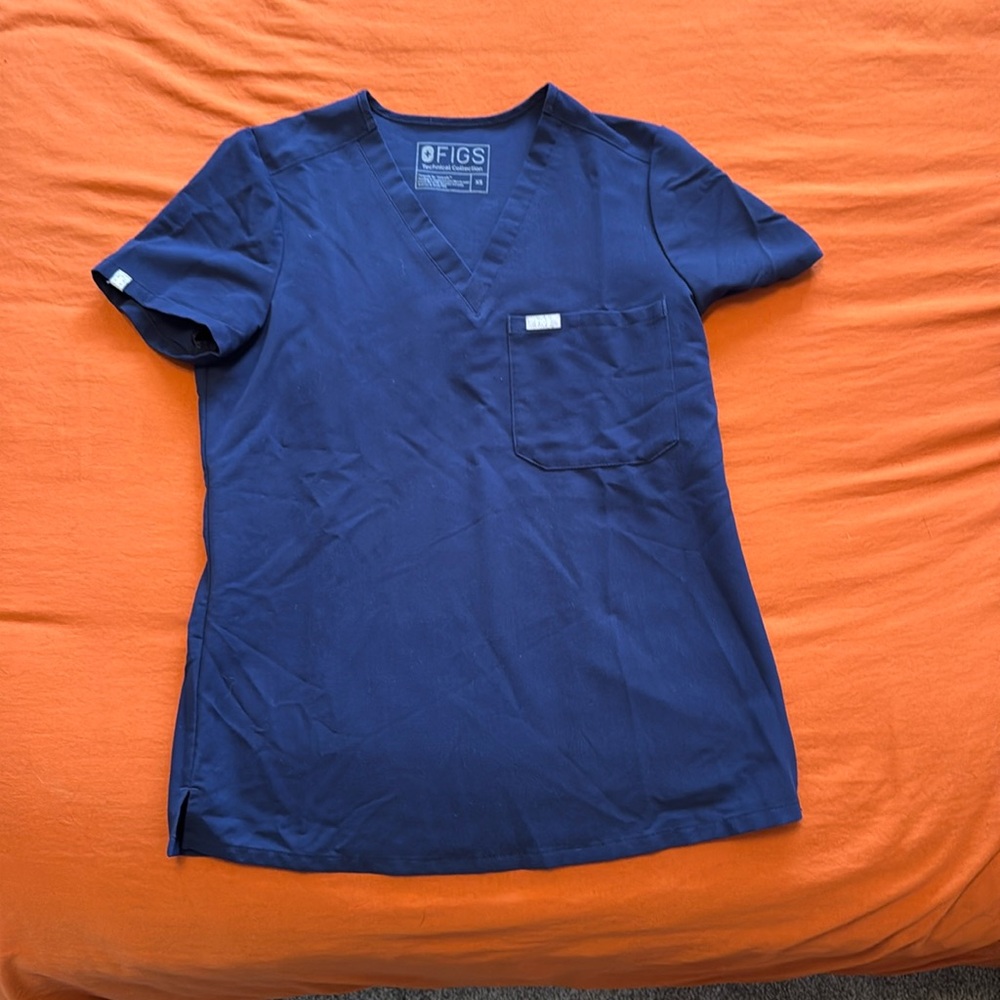Figs scrub top, XS, navy